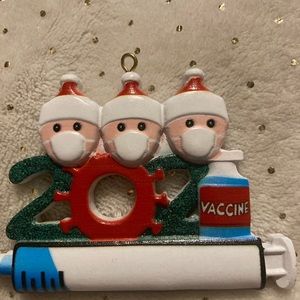 2021 Christmas ornament Covid vaccine funny